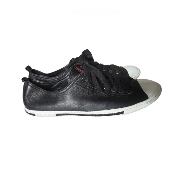 Prada Leather Sneakers - Picture 3 of 9